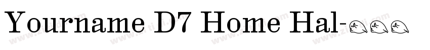 Yourname D7 Home Hal字体转换